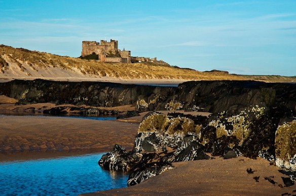 Bamburgh Castle from the South.