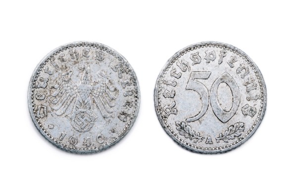 fifty German pfennig 1940