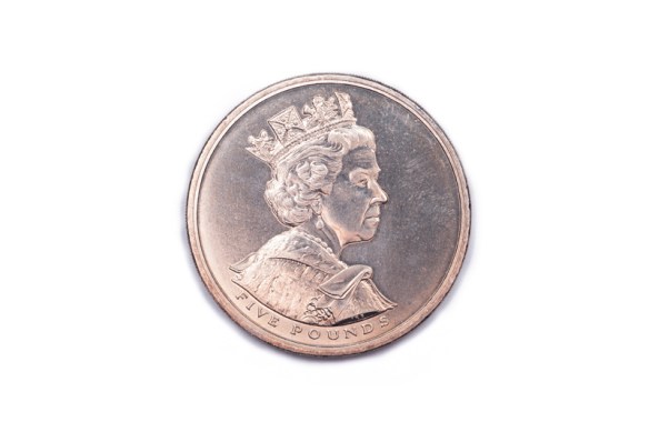 Commemorative coin celebrating 50 years since the coronation of Queen Elizabeth II. Face side.
